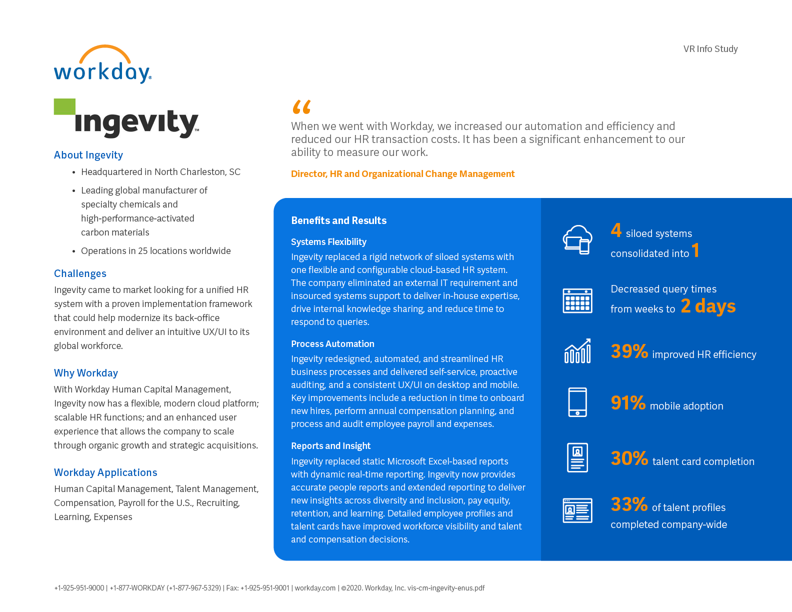 Workday And Ingevity Read Customer Infostudy